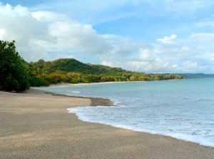 One of hundreds of Costa Rica's beautiful sandy beaches.  This one, located in the southern Nicoya Peninsula.